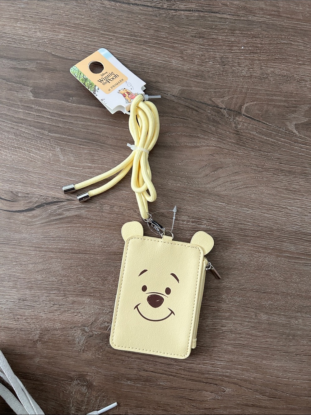 NWT Disney Yellow Winnie the Pooh Cardholder with Lanyard